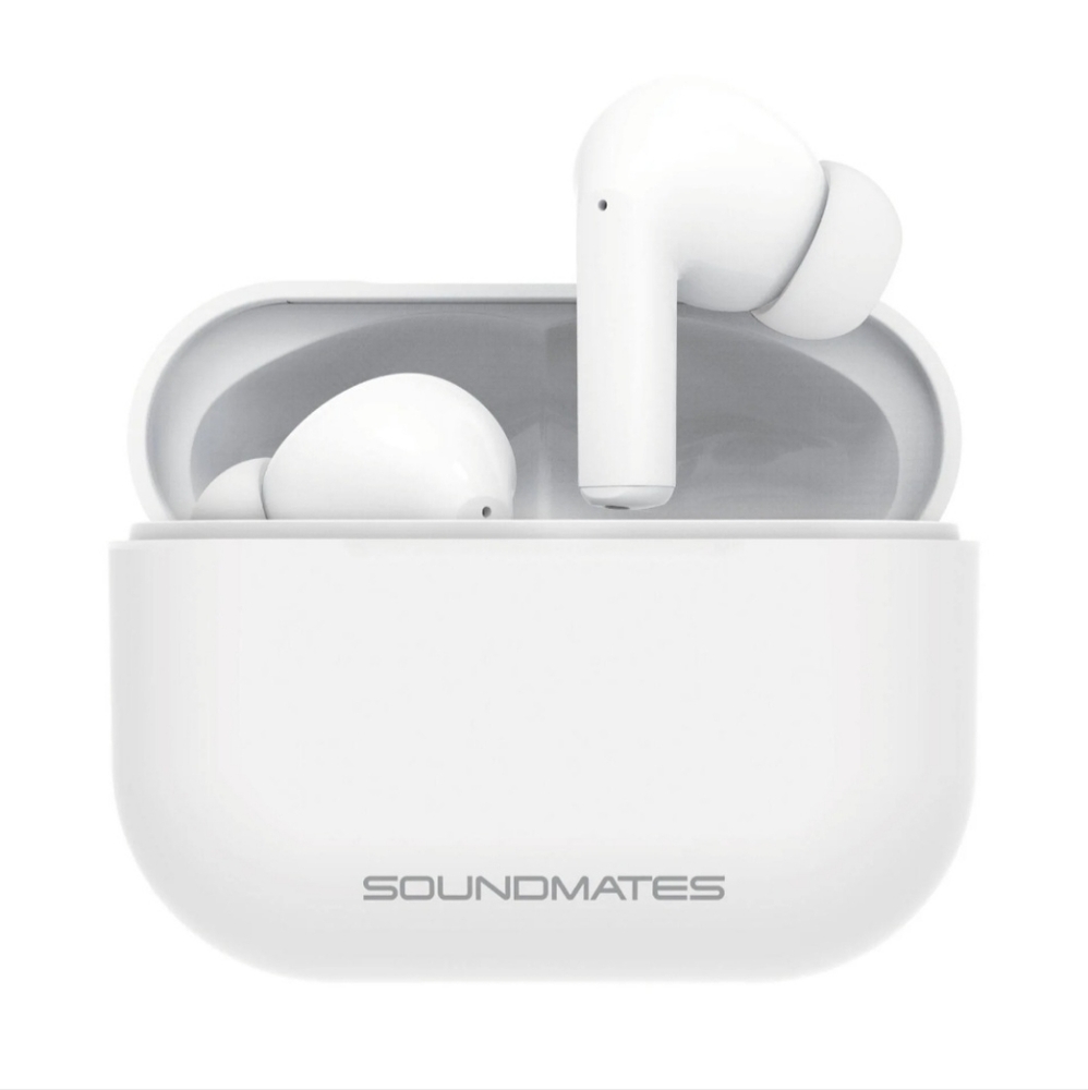 SoundMates V2 Wireless Earbuds Bluetooth 5.0 White Headphones Back to School
